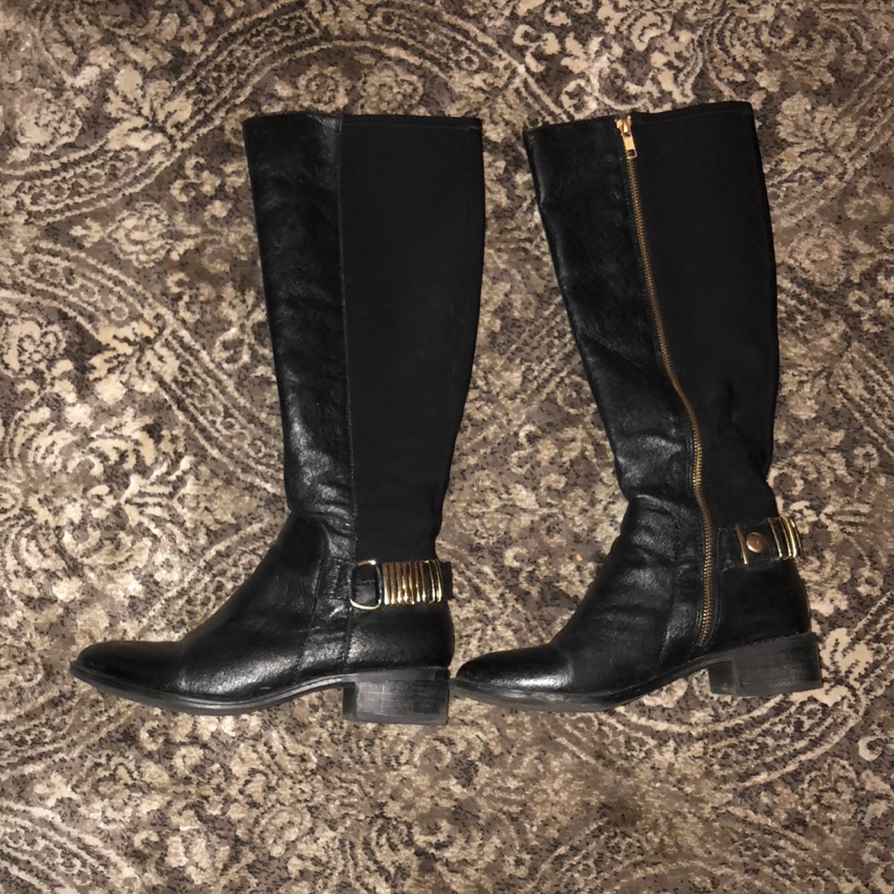 Steve Madden black leather boots